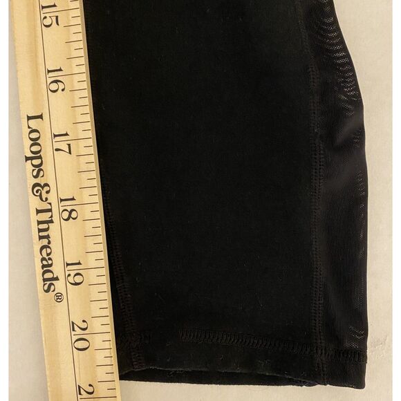 Fabletics Powerhold Black Ruched Leggings Mesh Detail Stretchy Activewear - Picture 8 of 10